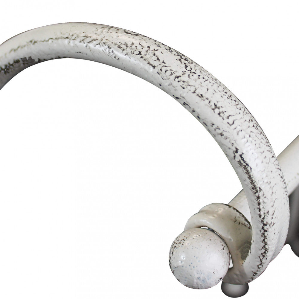 Melodies antique white towel rack