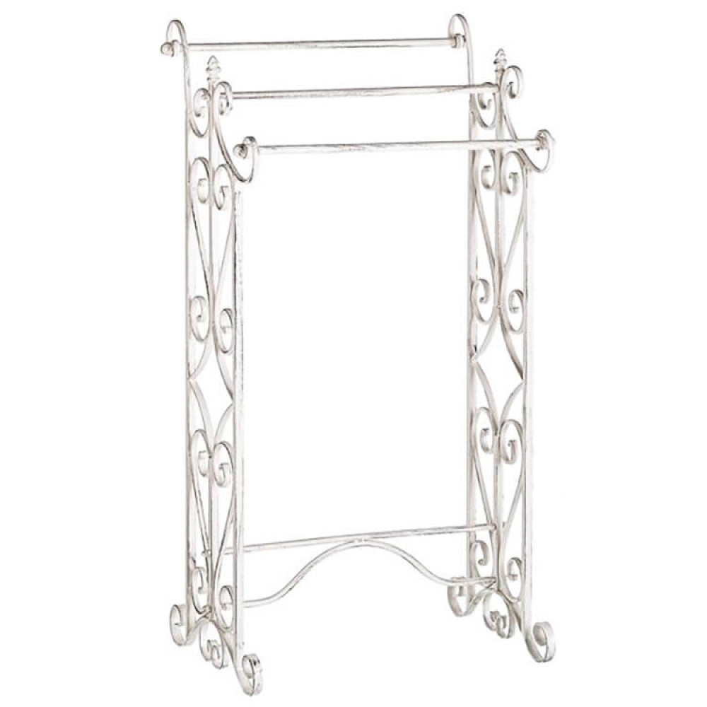 Cècile towel rack in antique white