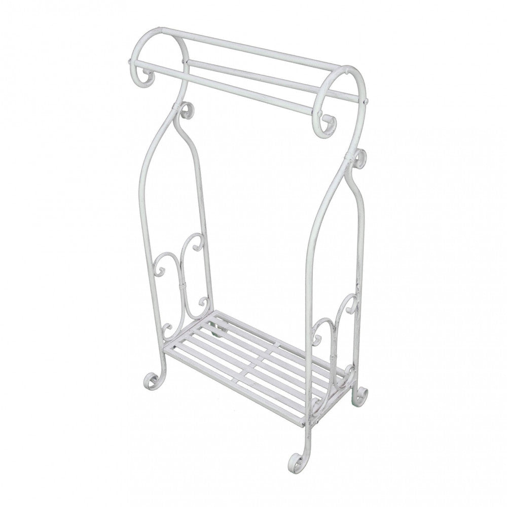 Portasciugamani clarence bianco antico