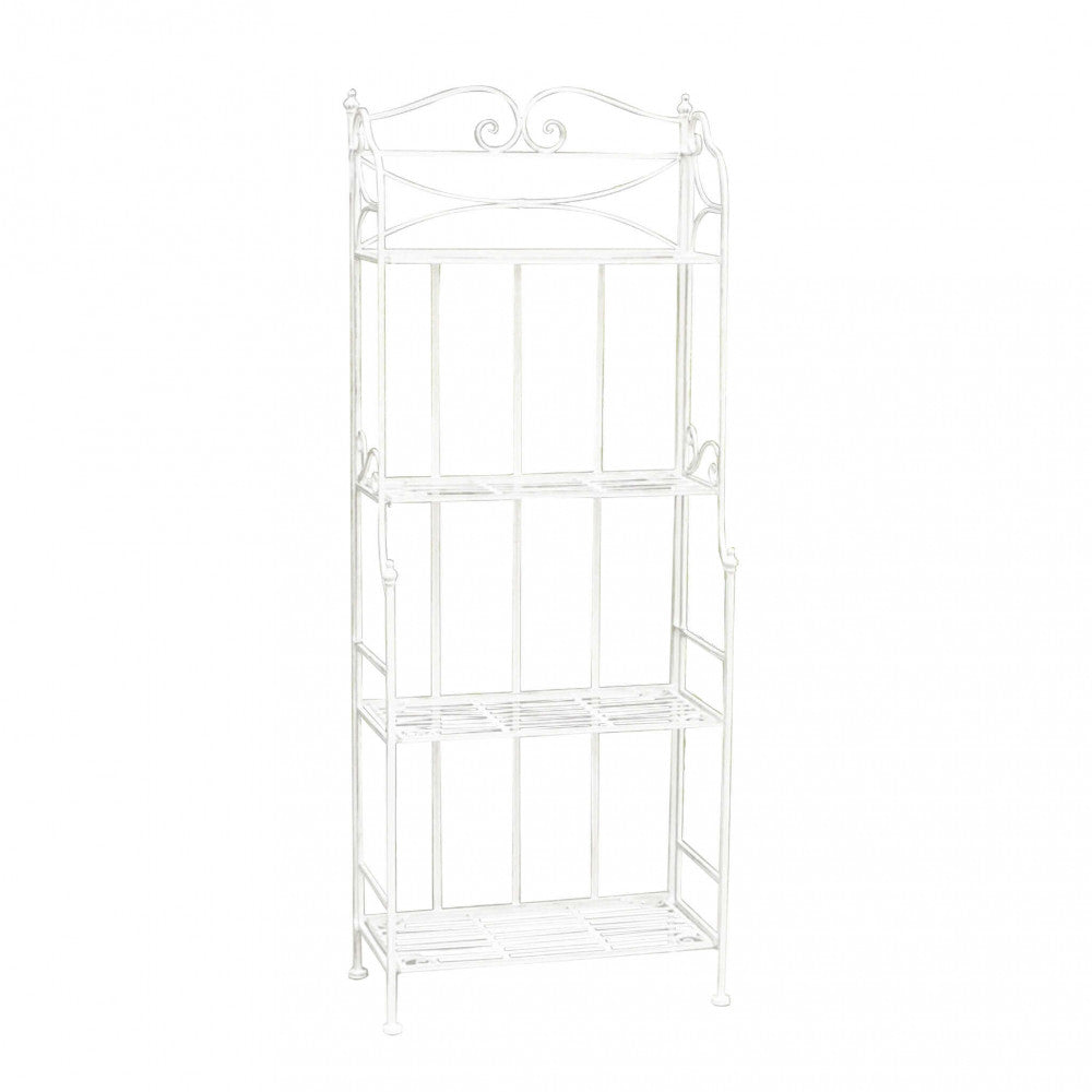 Étagère noelle 4 piani bianco antico