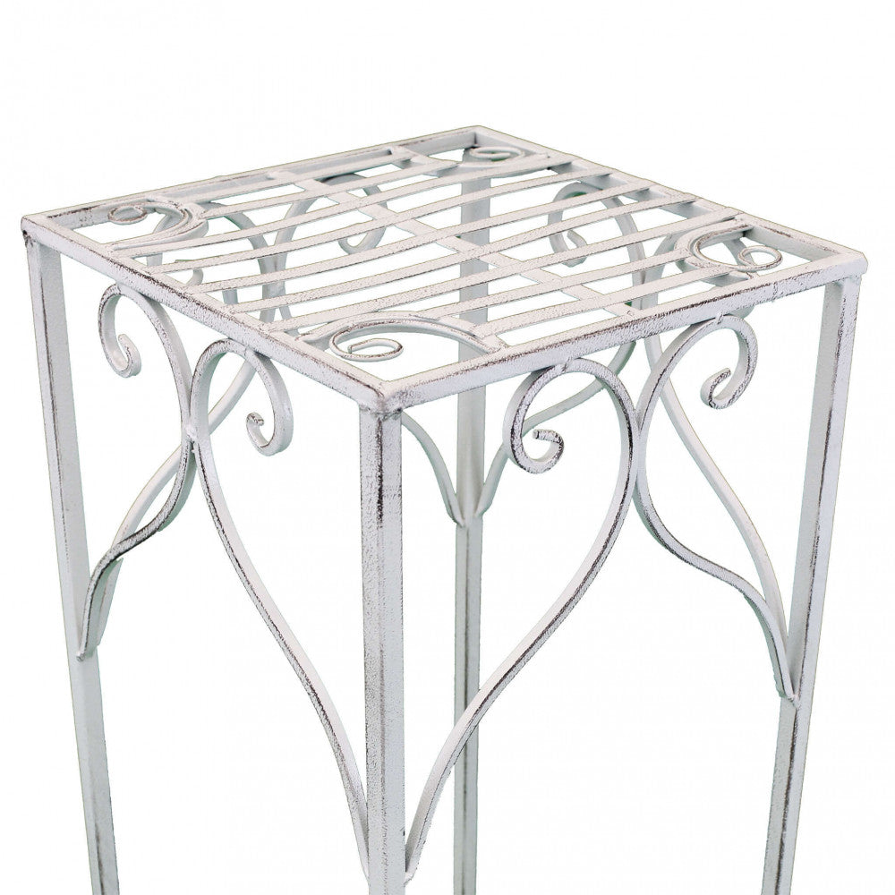 Set di 3 fioriere vincent bianco antico