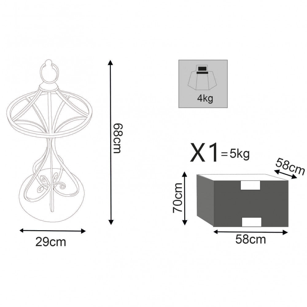 Annie umbrella stand in antique white