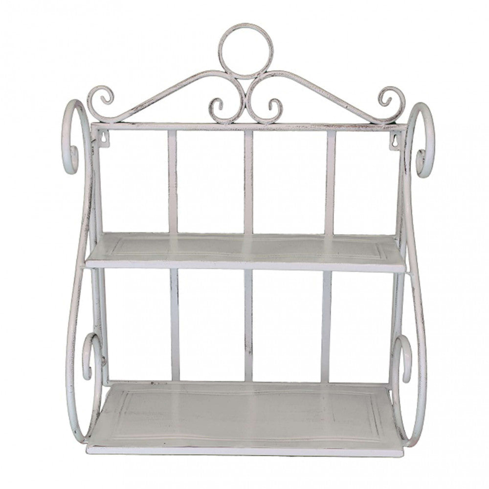Evelyne 2-tier shelf in antique white
