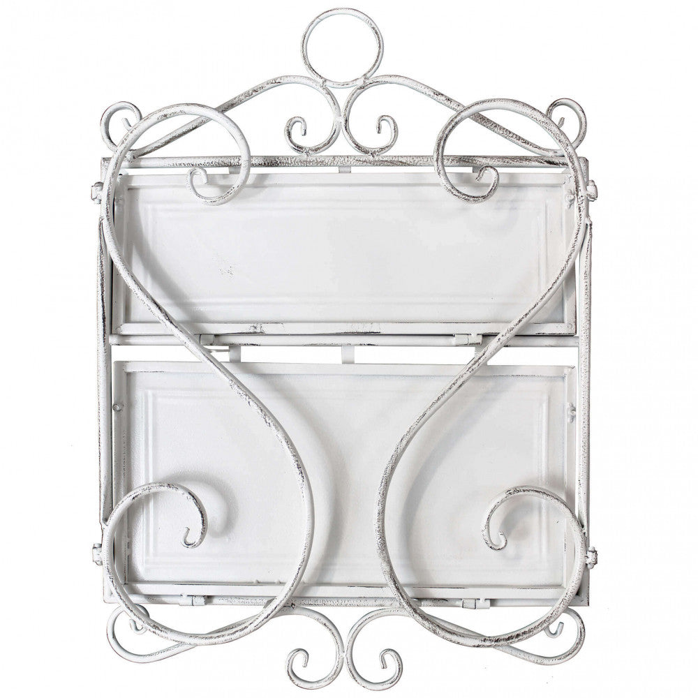 Evelyne 2-tier shelf in antique white
