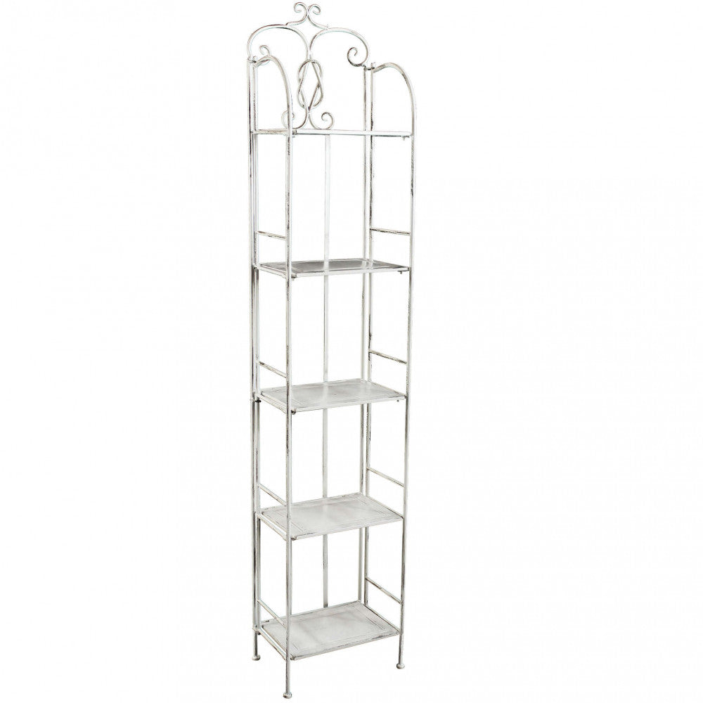 Scaffale enora 5 piani bianco antico