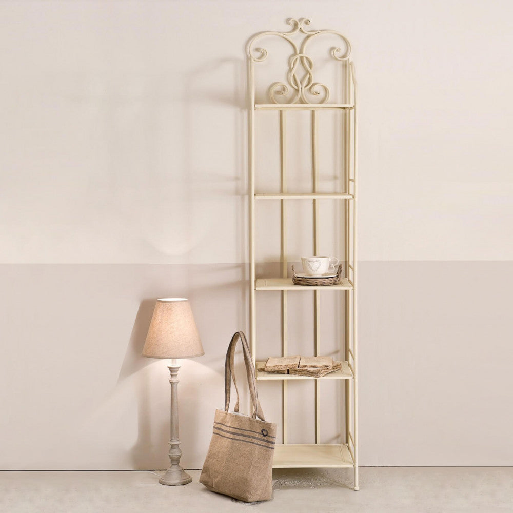 Enora 5-tier shelf in antique white