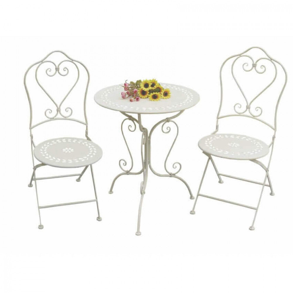 Set/3 bistro' jeanette antique white
