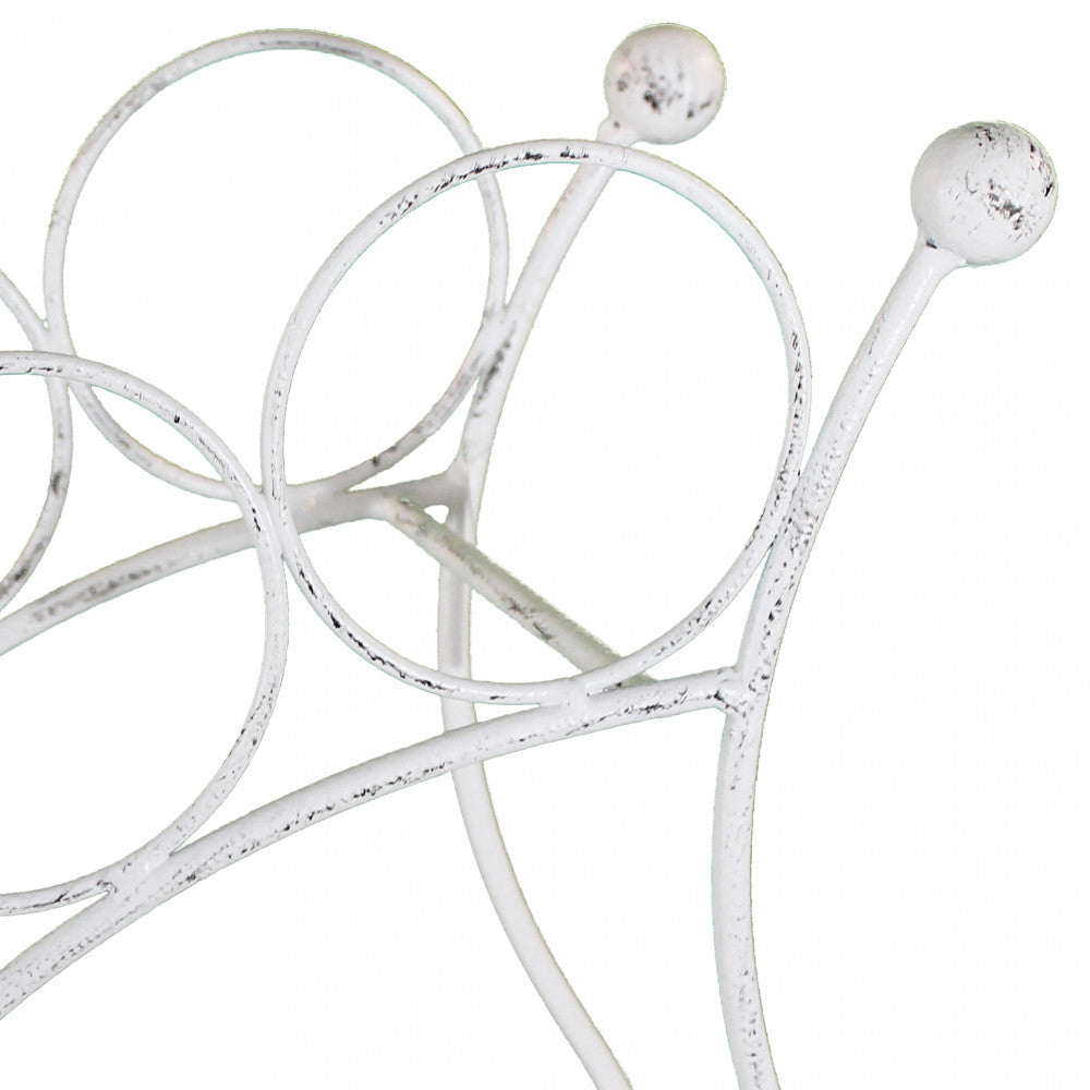 Christopher antique white bottle holder