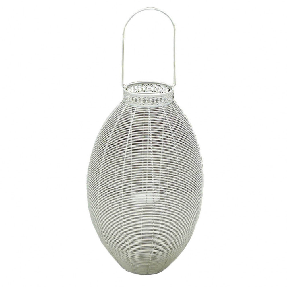 Shannon antique white candle holder