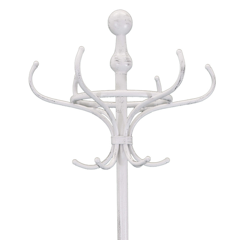 Angie coat rack in antique white