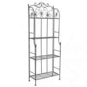 4-tier Floriance white oxidized display case