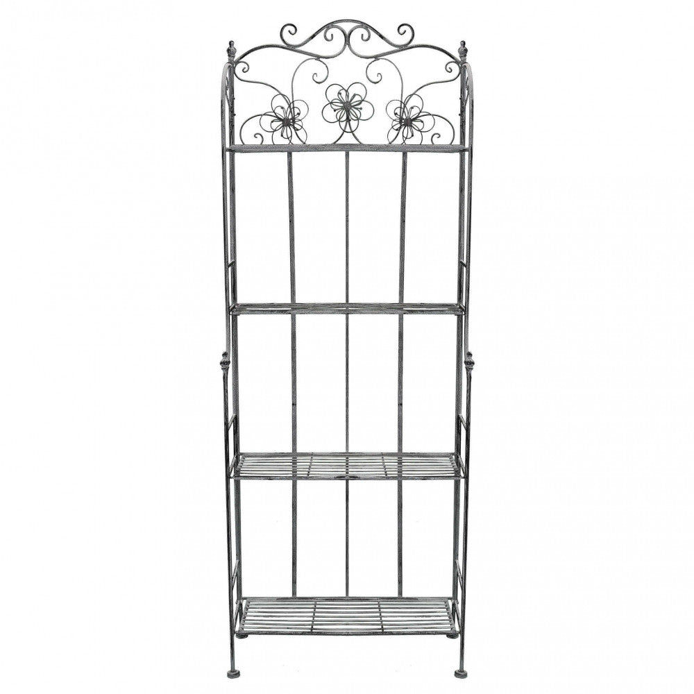 Étagère floriance 4 piani bianco ossidato