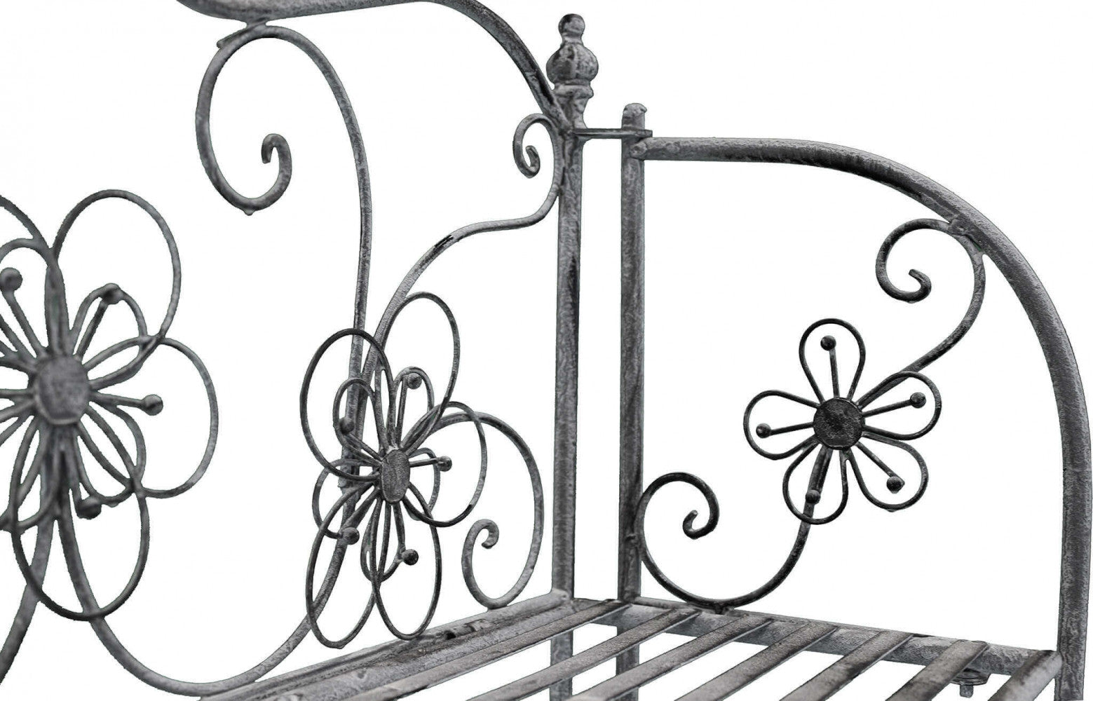 4-tier Floriance white oxidized display case