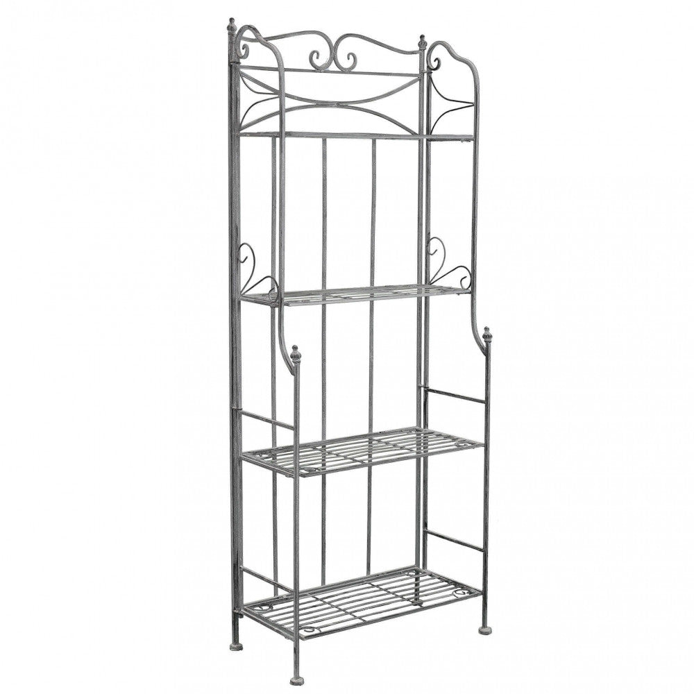 Étagère noelle 4 piani bianco ossidato