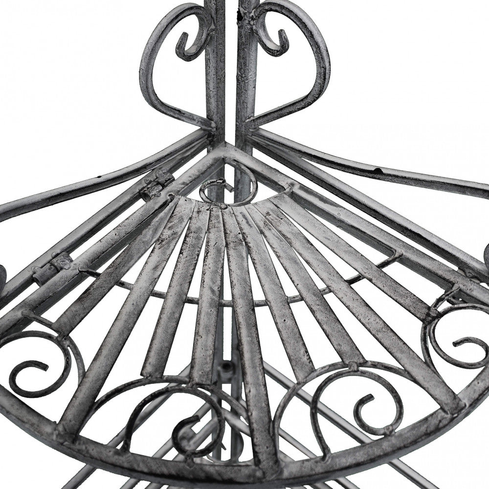 4-tier charlotte etagère in oxidized white