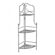 3-tier Rosalie white oxidized display case