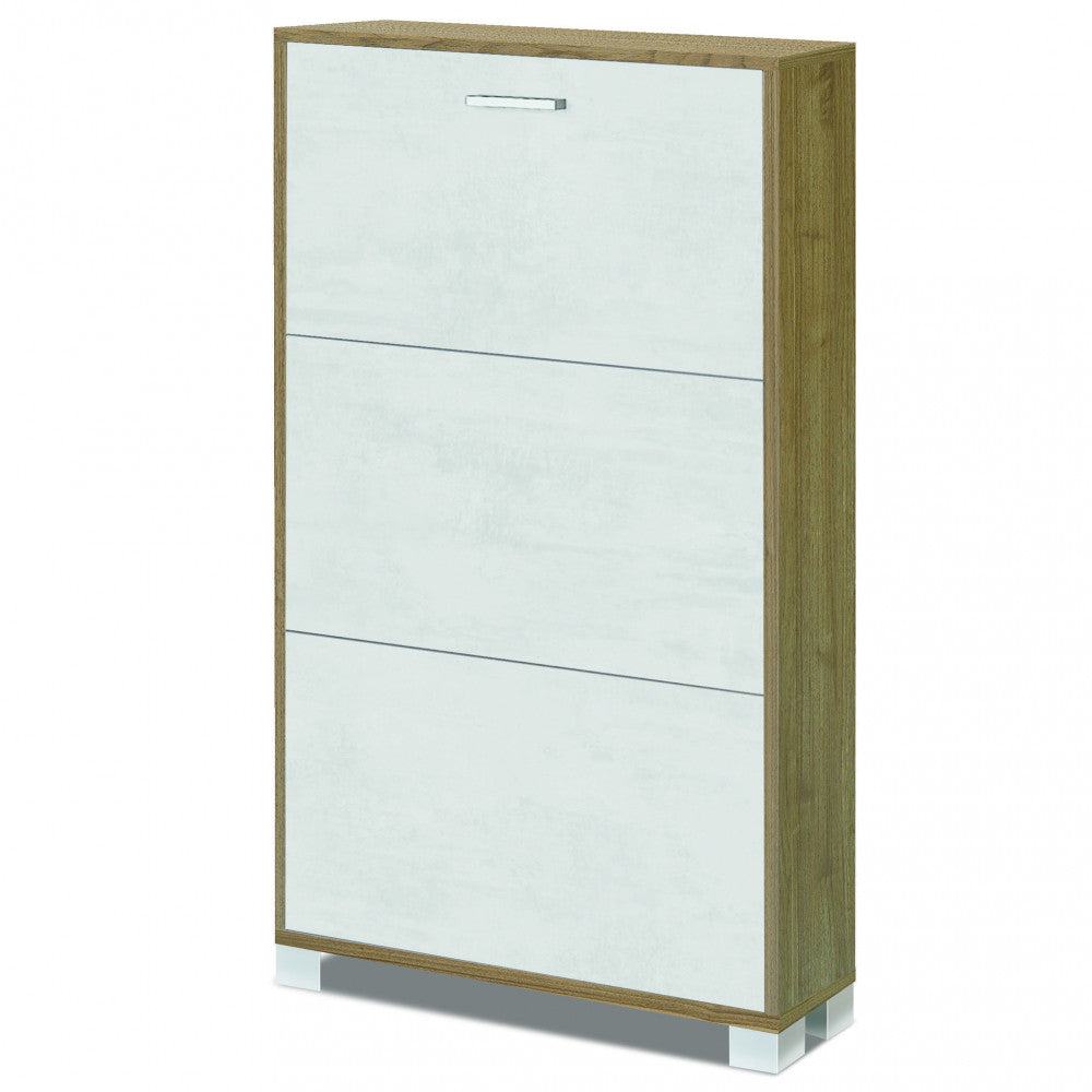 A753nsos scarpiera 3 ante p.18 noce stelvio e ossido bianco