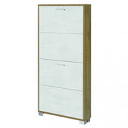 A754nsos scarpiera 4 ante p.18 noce stelvio e ossido bianco