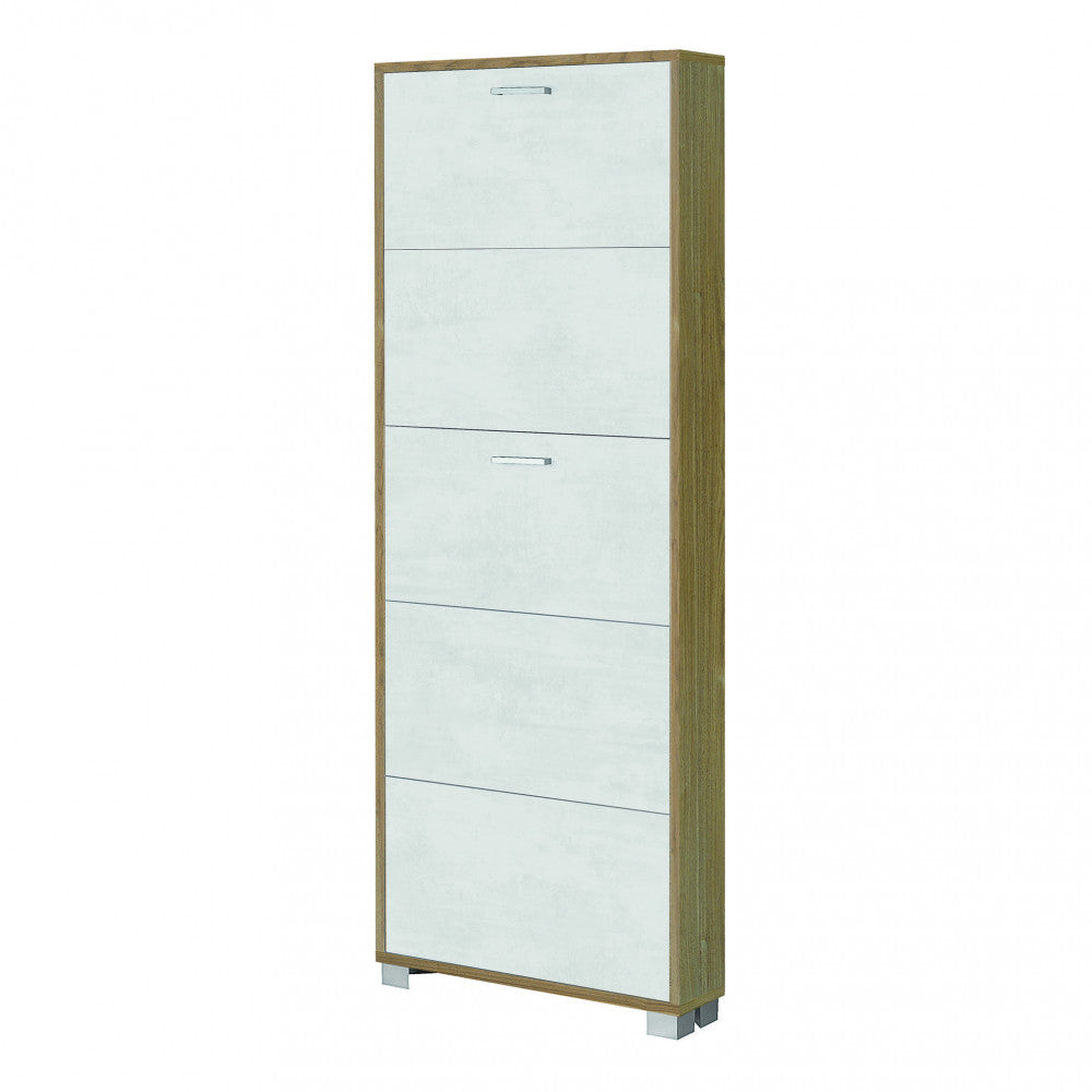 A755nsos scarpiera 5 ante p.18 noce stelvio e ossido bianco