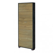 A755onns030 scarpiera 5 ante p.18 ossido nero e noce stelvio