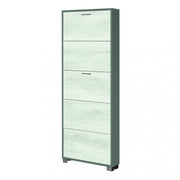 A755ttqb030 scarpiera 5 ante p.18 titanio e quercia bianco