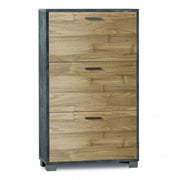 A763onns030 scarpiera 3 ante p.29 ossido nero e noce stelvio