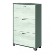 A763ttqb030 scarpiera 3 ante p.29 titanio e quercia bianco