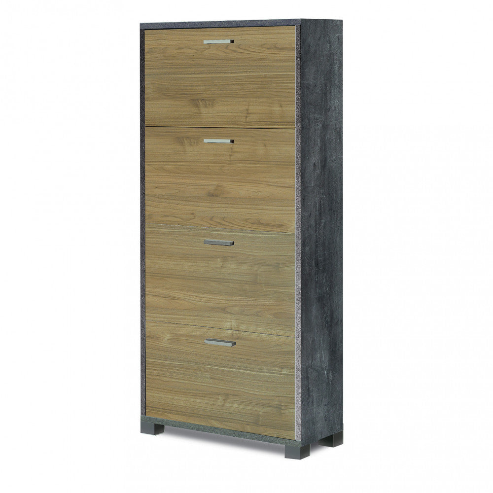 A764onns030 scarpiera 4 ante p.29 ossido nero e noce stelvio