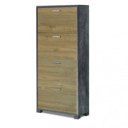 A764onns030 scarpiera 4 ante p.29 ossido nero e noce stelvio