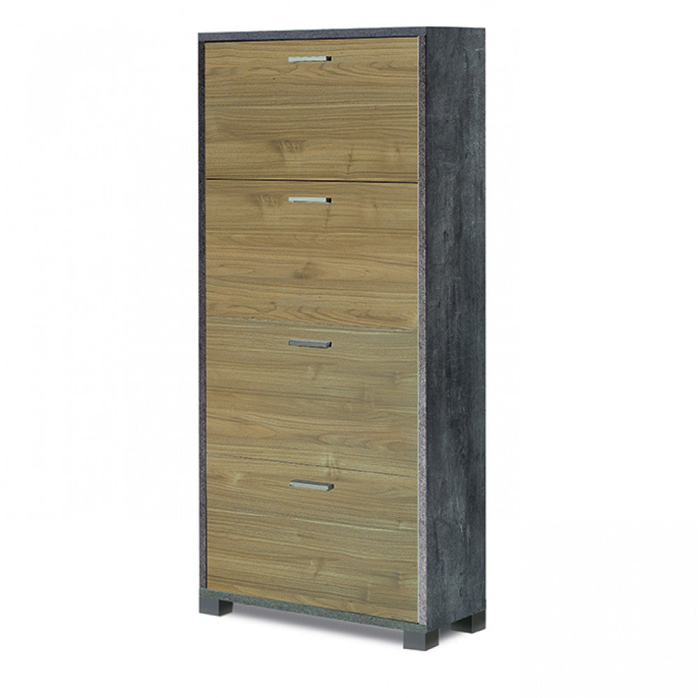 A764onns030 scarpiera 4 ante p.29 ossido nero e noce stelvio