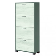 A764ttqb030 scarpiera 4 ante p.29 titanio e quercia bianco