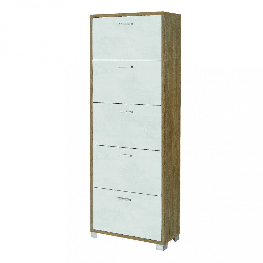 A765nsos scarpiera 5 ante p.29 noce stelvio e ossido bianco