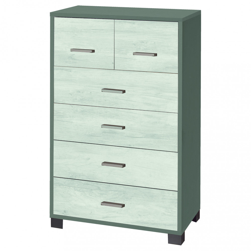 A772ttqb030k mobile 4+2 cassetti - kit titanio e quercia bianco