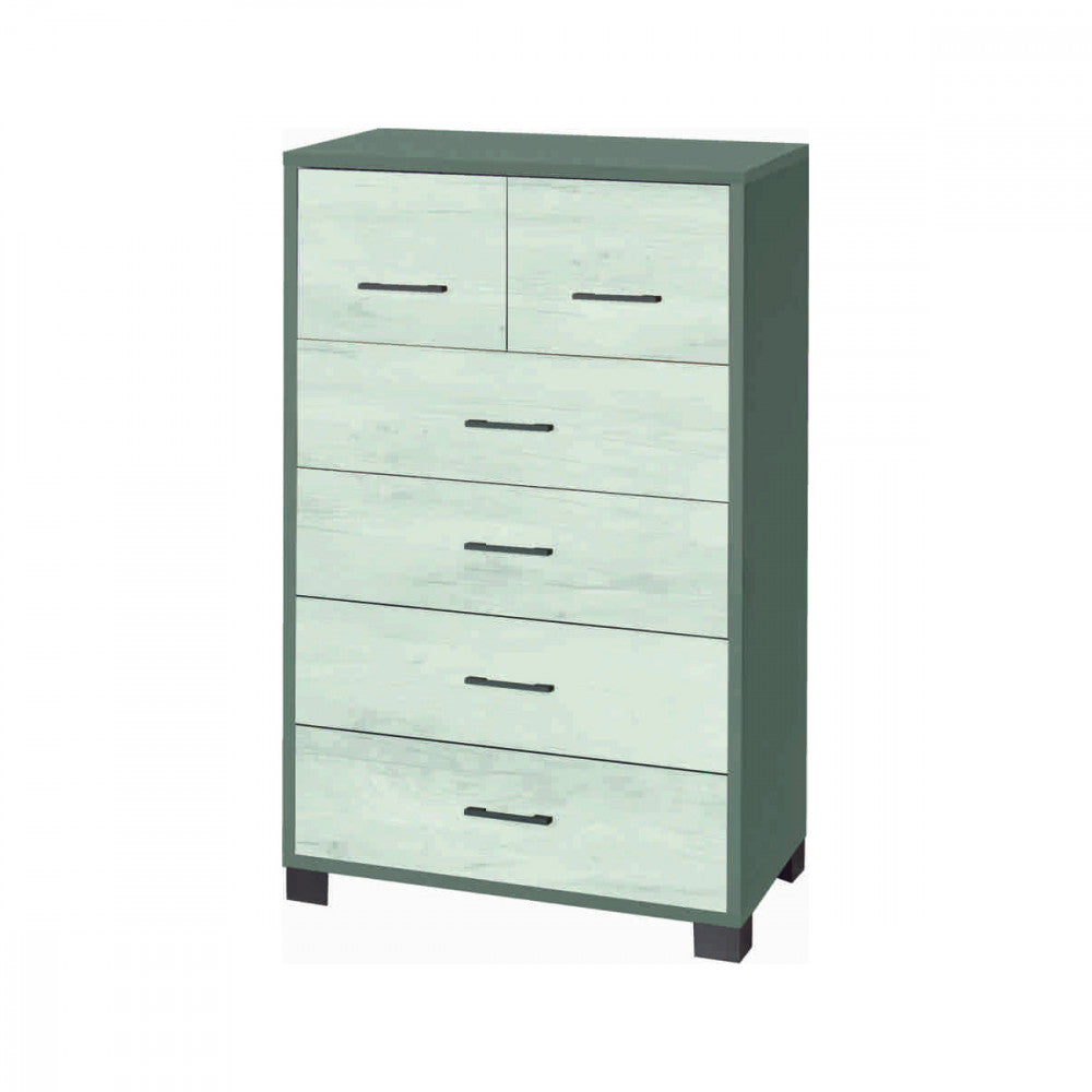 A772ttqb030k mobile 4+2 cassetti - kit titanio e quercia bianco