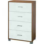 A774nsosk mobile 4 cassetti - kit noce stelvio e ossido bianco