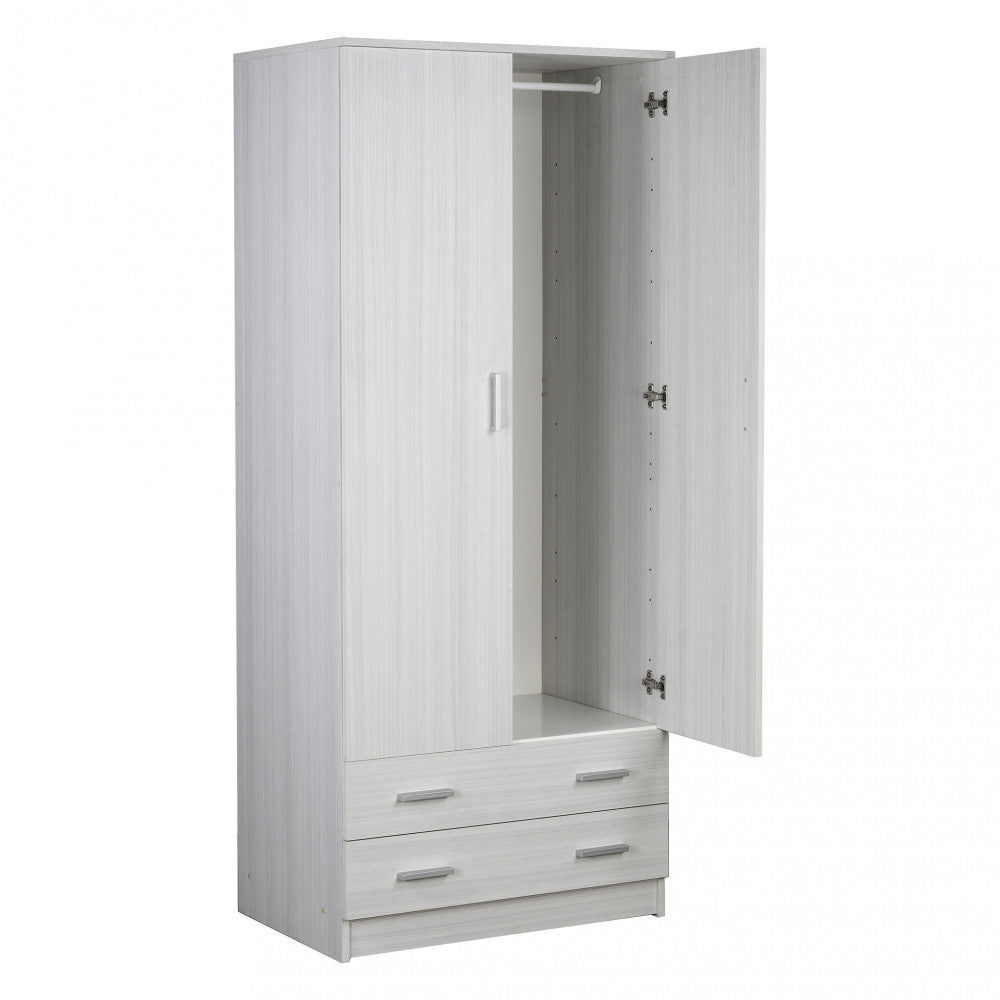 A45600euk 2-door 2-drawer wardrobe - eucalyptus kit