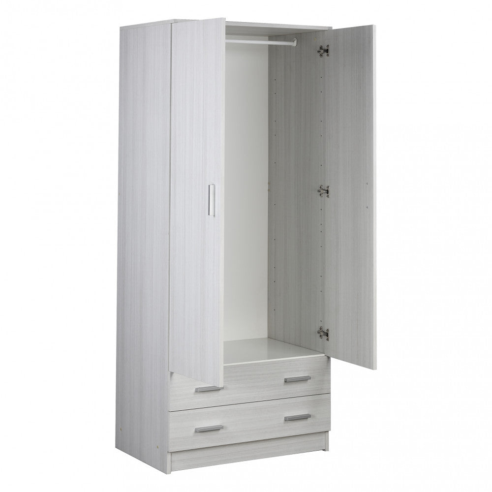 A45600euk 2-door 2-drawer wardrobe - eucalyptus kit