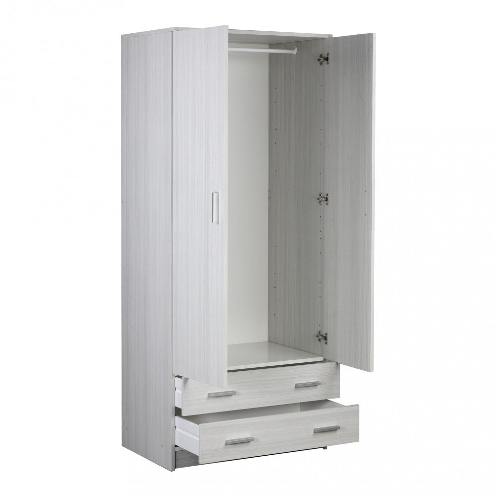 A45600euk 2-door 2-drawer wardrobe - eucalyptus kit