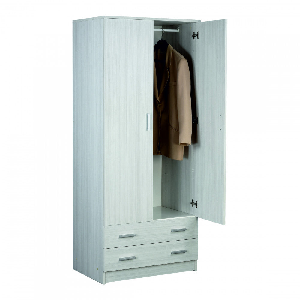 A45600euk 2-door 2-drawer wardrobe - eucalyptus kit