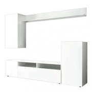 Parete soggiorno bridge bianco e bianco lucido