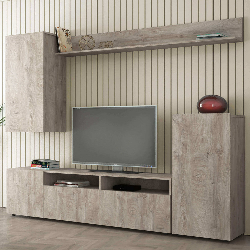 Parete soggiorno bridge rovere chiaro