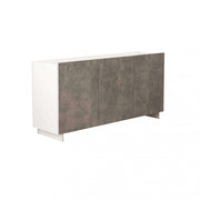 Credenza carlile bianco e grigio effetto cemento