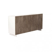 Credenza carlile bianco e rovere chiaro