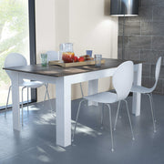 Tavolo gemma bianco e grigio scuro effetto cemento