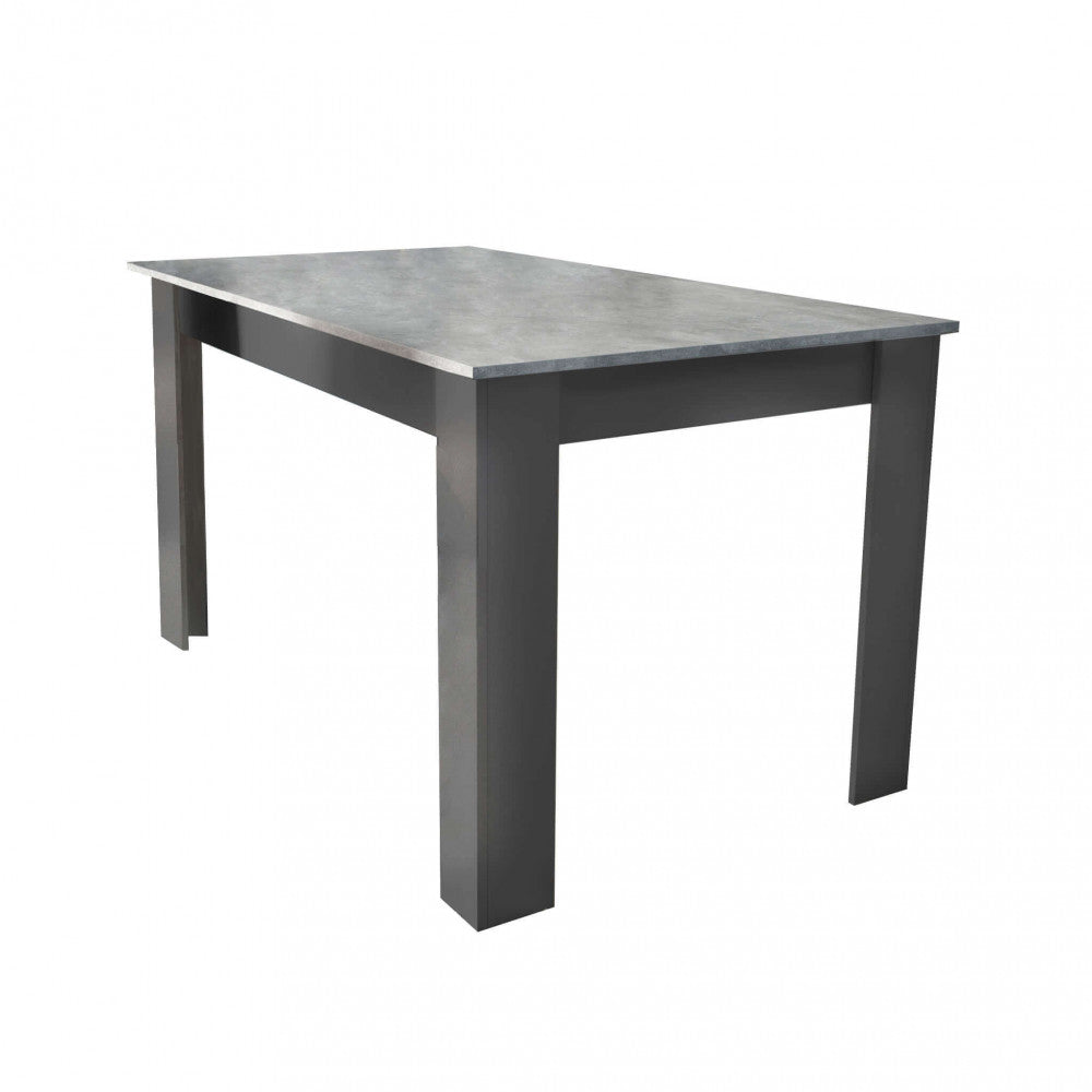 Tavolo gemma antracite e grigio scuro effetto cemento
