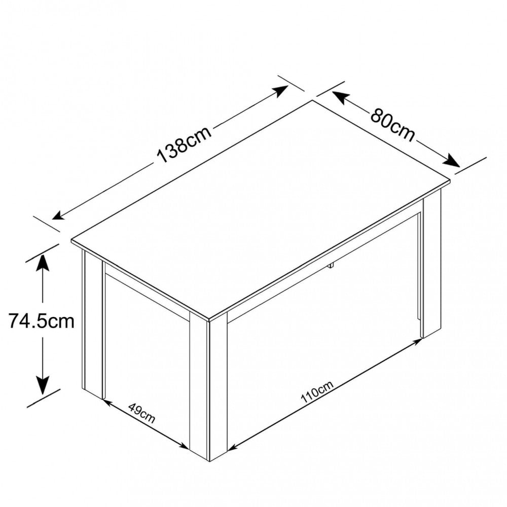 Tavolo pepper rovere chiaro