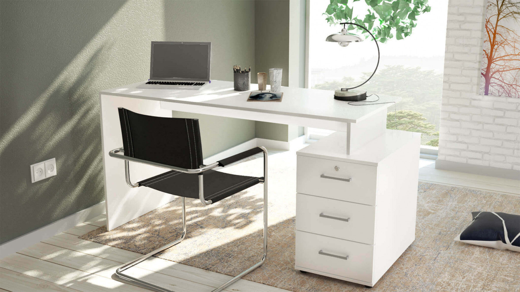 Scrivania deni bianco