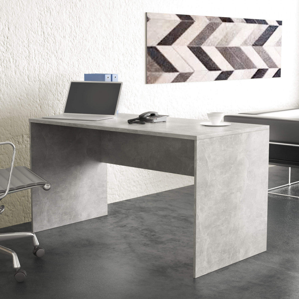Scrivania josie grigio effetto cemento