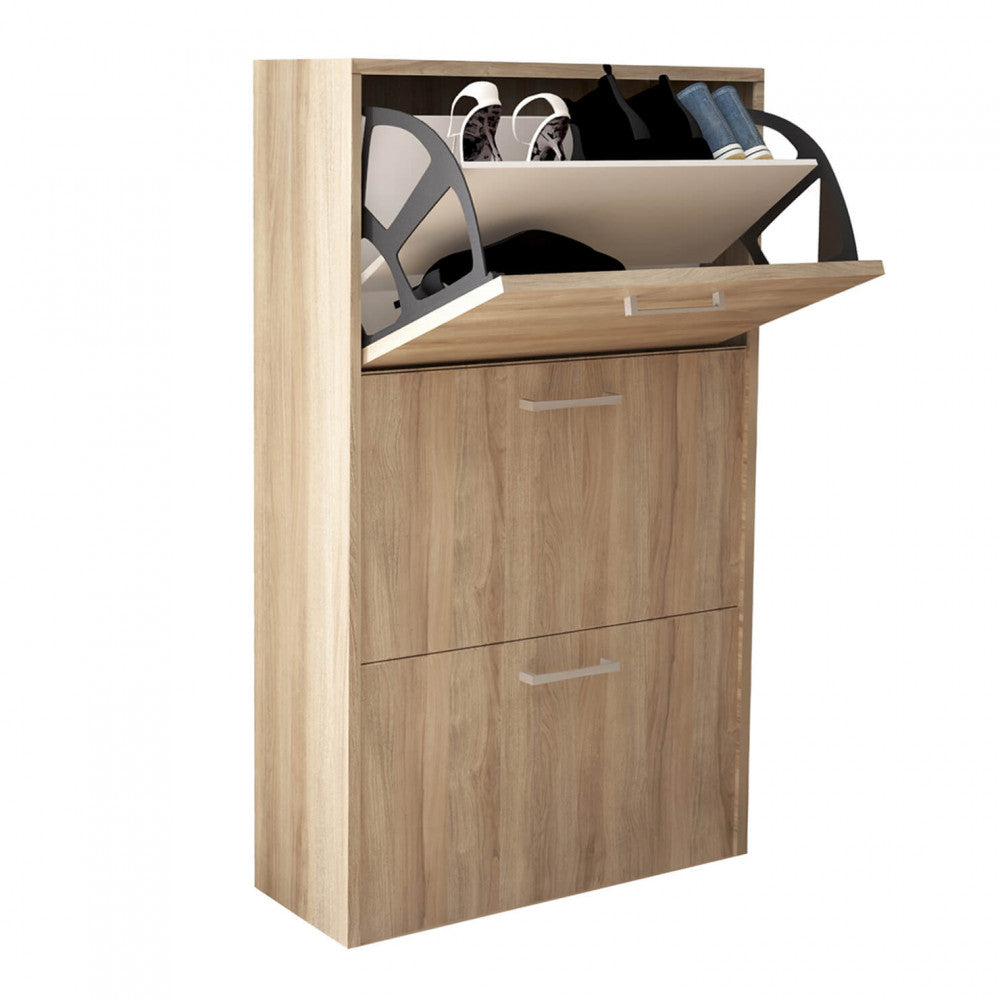 Scarpiera molly 3 ante a ribalta olmo chiaro