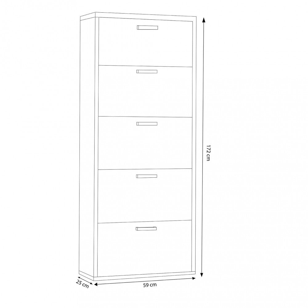 Scarpiera molly 5 ante a ribalta bianco